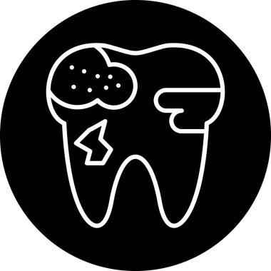 diş simgesi vektör illüstrasyonu