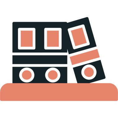 Kaset. Web simgesi basit illüstrasyon