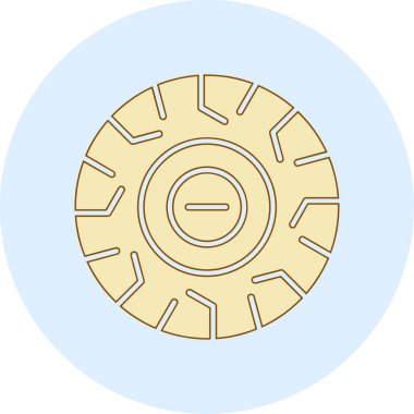 Dairesel renkli etiketli dairesel testere