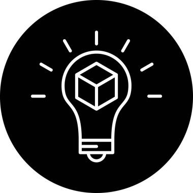 Ampul. Web simgesi basit illüstrasyon