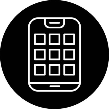 Modern telefon simgesinin vektör illüstrasyonu