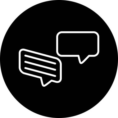 Arkaplanda sohbet simgesi izole edildi. vektör illüstrasyonu