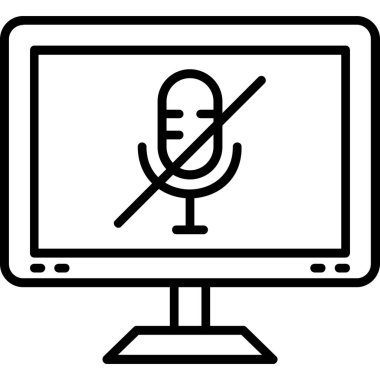 mikrofon simgesi vektör illüstrasyonu