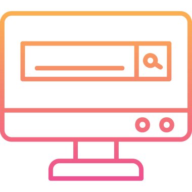 Bilgisayar. Web simgesi vektör illüstrasyonu