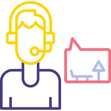 avatar. Web simgesi basit illüstrasyon