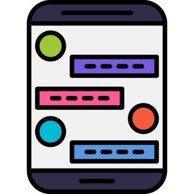 cep telefonu simgesi. Telefon vektör simgelerinin özet çizimi