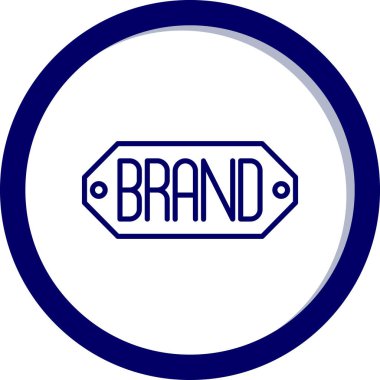 Marka logosu mavi dairede. vektör illüstrasyonu