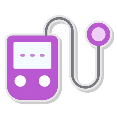 Müzik. Web simgesi basit illüstrasyon