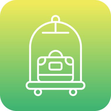 Eşsiz bagaj çantası vektör simgesi