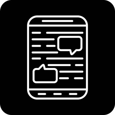 Sohbet simgesi, vektör çizimi