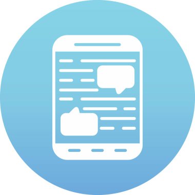 Mesaj var. Web simgesi basit illüstrasyon