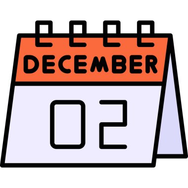 Takvim Aralık simgesi, vektör illüstrasyonu