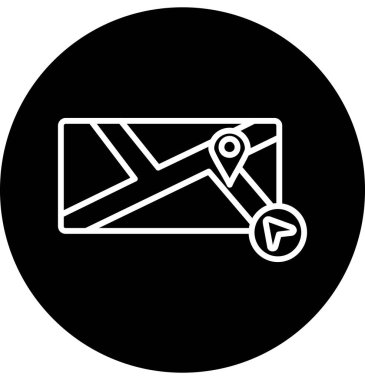 Harita işaretleyici simgesi, vektör illüstrasyonu