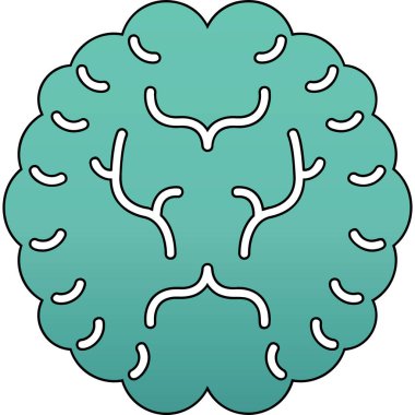 Beyin. Web simgesi basit illüstrasyon