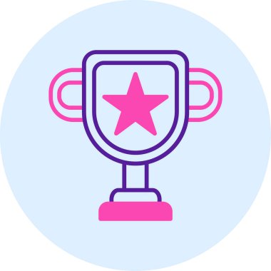 Kupa. Web simgesi basit illüstrasyon