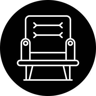 Sandalye simgesinin vektör illüstrasyonu