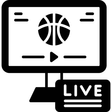 canlı basketbol ikonu vektör illüstrasyonu