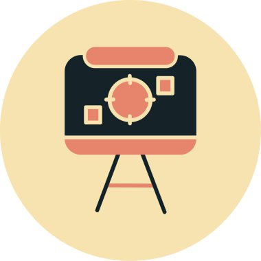 Kamera. Web simgesi basit illüstrasyon