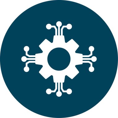 dişli simgesinin vektör illüstrasyonu