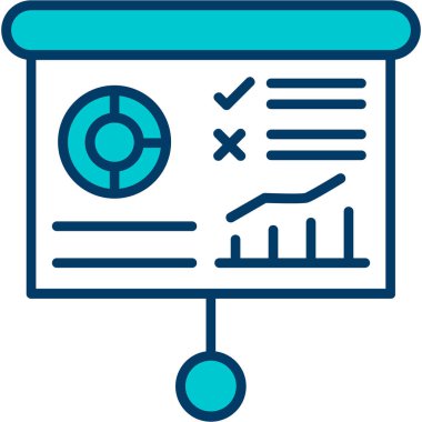 Analiz çizelgesi veri simgesi - ana hatlar biçimi