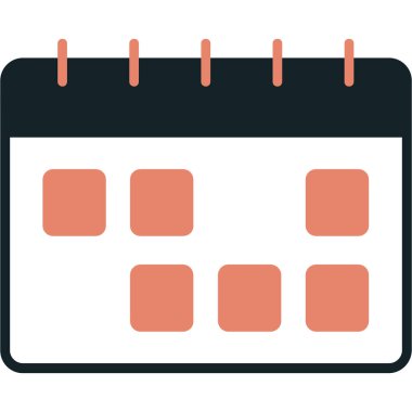 Takvim Düz Vektör Simgesi