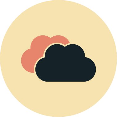 Bulut bilgi işlem renkli vektör simgesi.