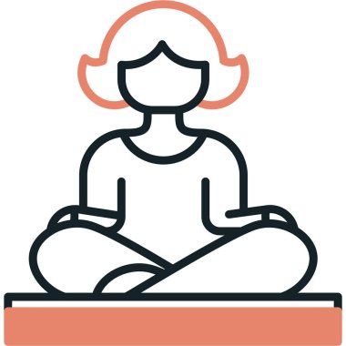 Kadın. Web simgesi basit illüstrasyon