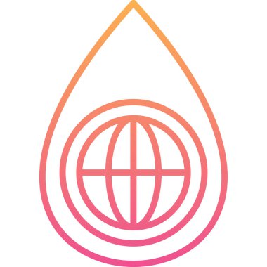 Bir damla su ikonunun vektör illüstrasyonu