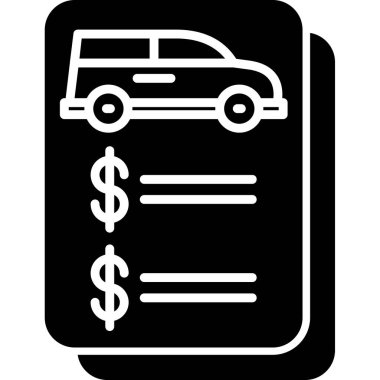 araba sigortası ikonu vektör illüstrasyonu