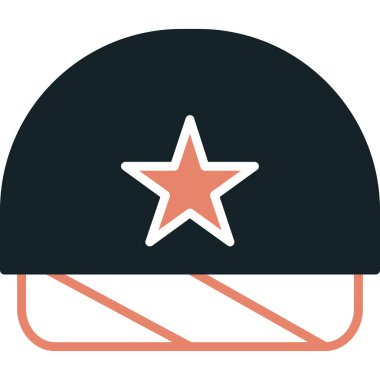 Askeri kap simgesi, düz stil