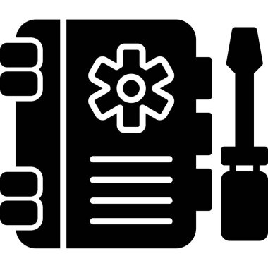 Onarım servis simgesi. Web için basit bir servis vektör ikonu çizimi. beyaz arkaplanda izole