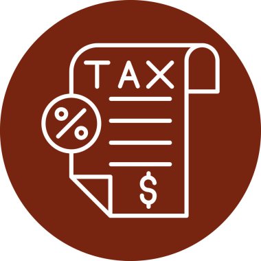 Moda düz tasarım vergisi simgesi izole edildi.