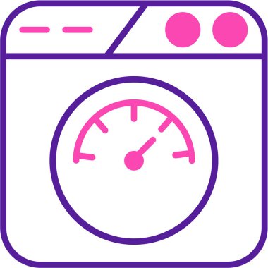 Çamaşır makinesi. Basit resimleme