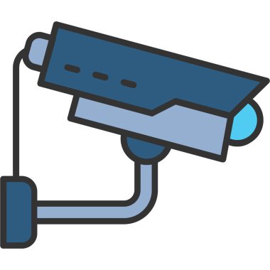 CCTV kamera simgesi vektör illüstrasyonu