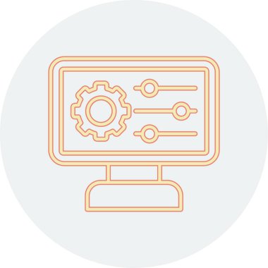 Modern bilgisayarın vektör illüstrasyonu