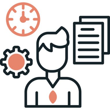 Yönetimi düz simgesini, vektör çizim