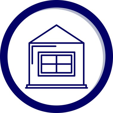 Eve. Web simgesi basit illüstrasyon