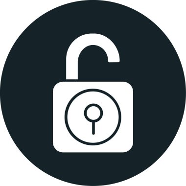 asma kilit simgesi soyut arkaplan grubunda izole edildi