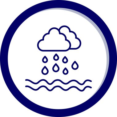 yağmur ikonu vektör illüstrasyonu