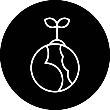 Bir ağaç simgesinin vektör illüstrasyonu