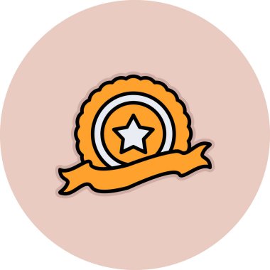 Madalya. Web simgesi basit illüstrasyon