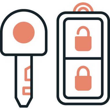 Kilit. Web simgesi basit illüstrasyon