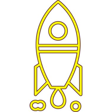 roket ikonu vektör illüstrasyonu