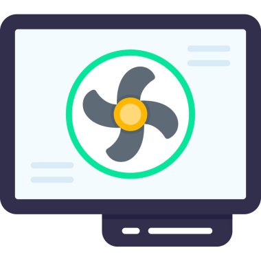 Bilgisayar. Web simgesi basit illüstrasyon