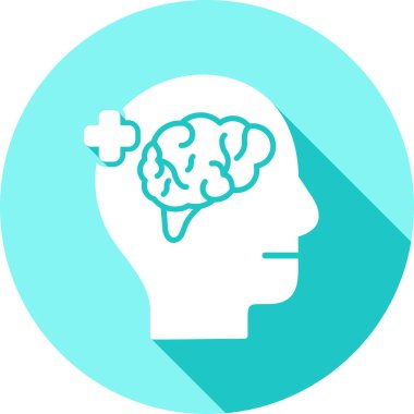 Beyin. Web simgesi basit illüstrasyon