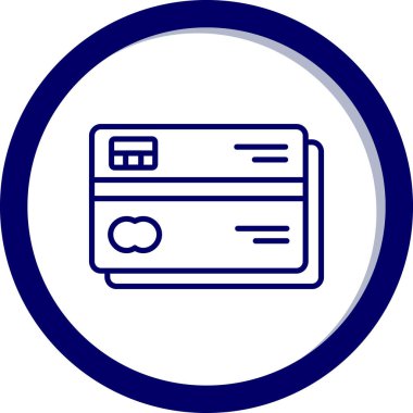 Kredi Kartı. Web simgesi basit illüstrasyon