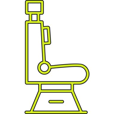 Beyaz arka planda yeşil çizgi masa ikonu izole edildi. vektör illüstrasyonu