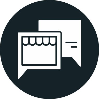 Konuşma balonu simgesinin illüstrasyon tasarımı