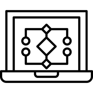 Bilgisayar simgesi. beyaz arkaplanda izole edilmiş web tasarımı için ana bilgisayar vektör simgesi