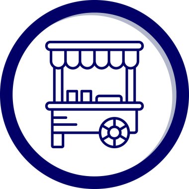 Dükkan. Web simgesi basit illüstrasyon